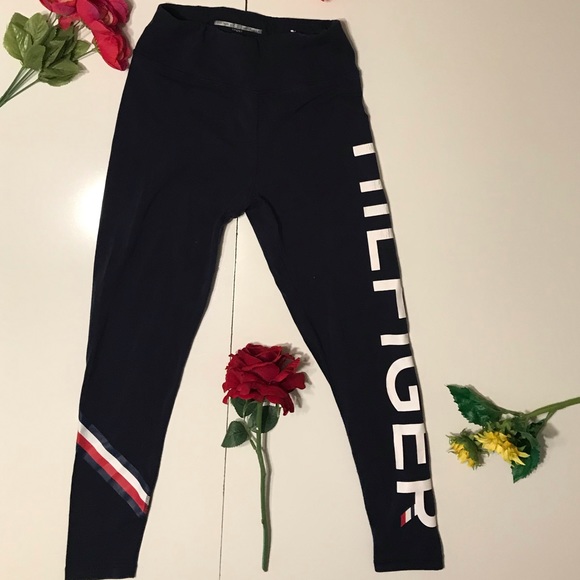 Tommy Hilfiger Pants - Tommy Hilfiger Sport Navy Blue Leggings/ Small